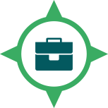 Areas of Study Business, agriculture, hospitality and legal icon